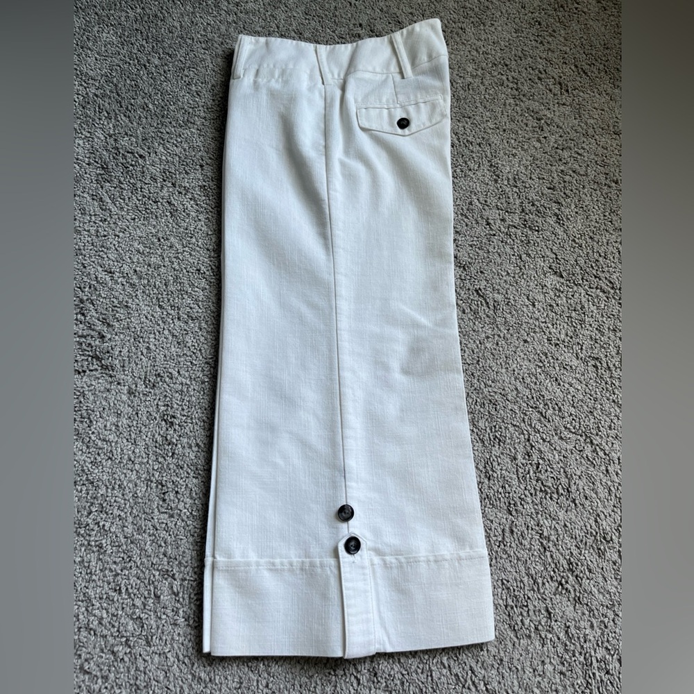 IZ Byer California White Wide Leg Dressy Capri Pant Size 3
